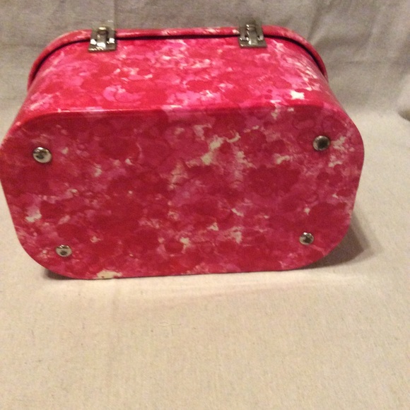 VTG MID CENTURY SPLATTER VINYL MAKE UP TRAIN CASE - Picture 4 of 7
